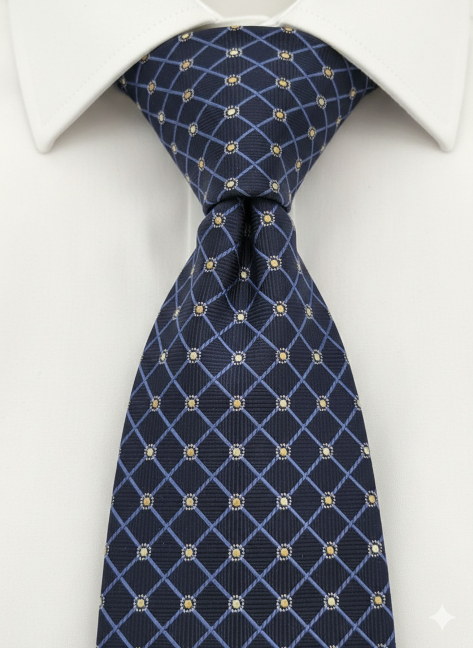 Tasso Elba blue geometric silk tie - 57.5"